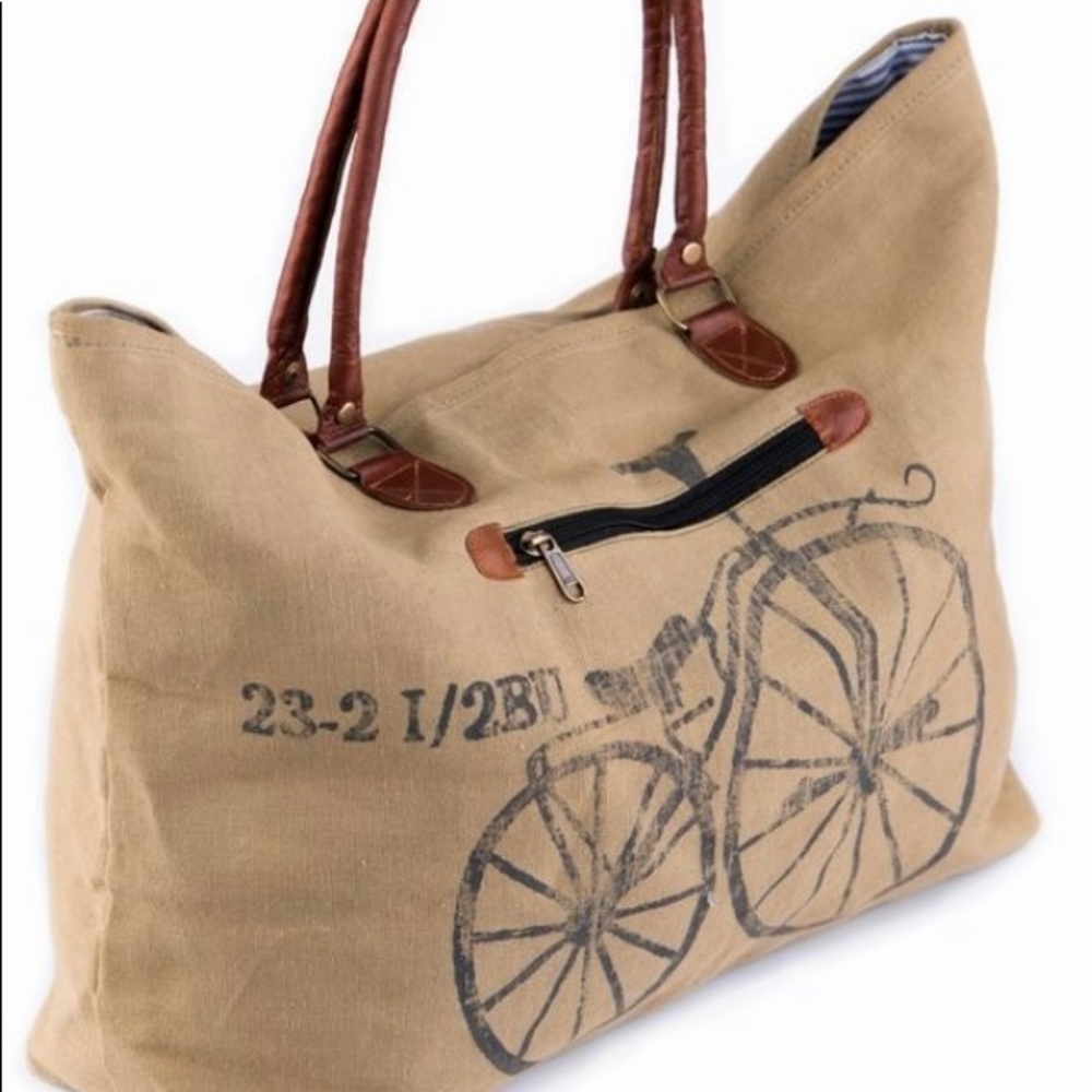 Mona B Recycled Canvas Bicycle Tote
